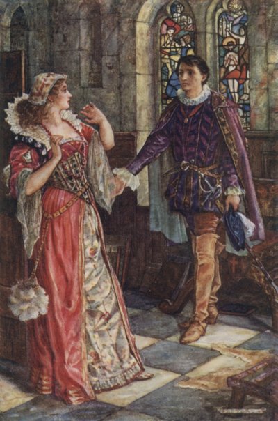 彼女はよろめき、死と同じくらい青ざめ、顔の前に手を置いた 作： Henry Justice Ford